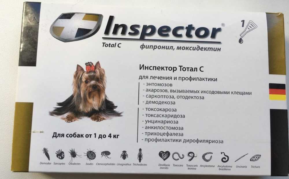Инспектор для собак - инструкция по применению капель, спрея против блох и клещей
