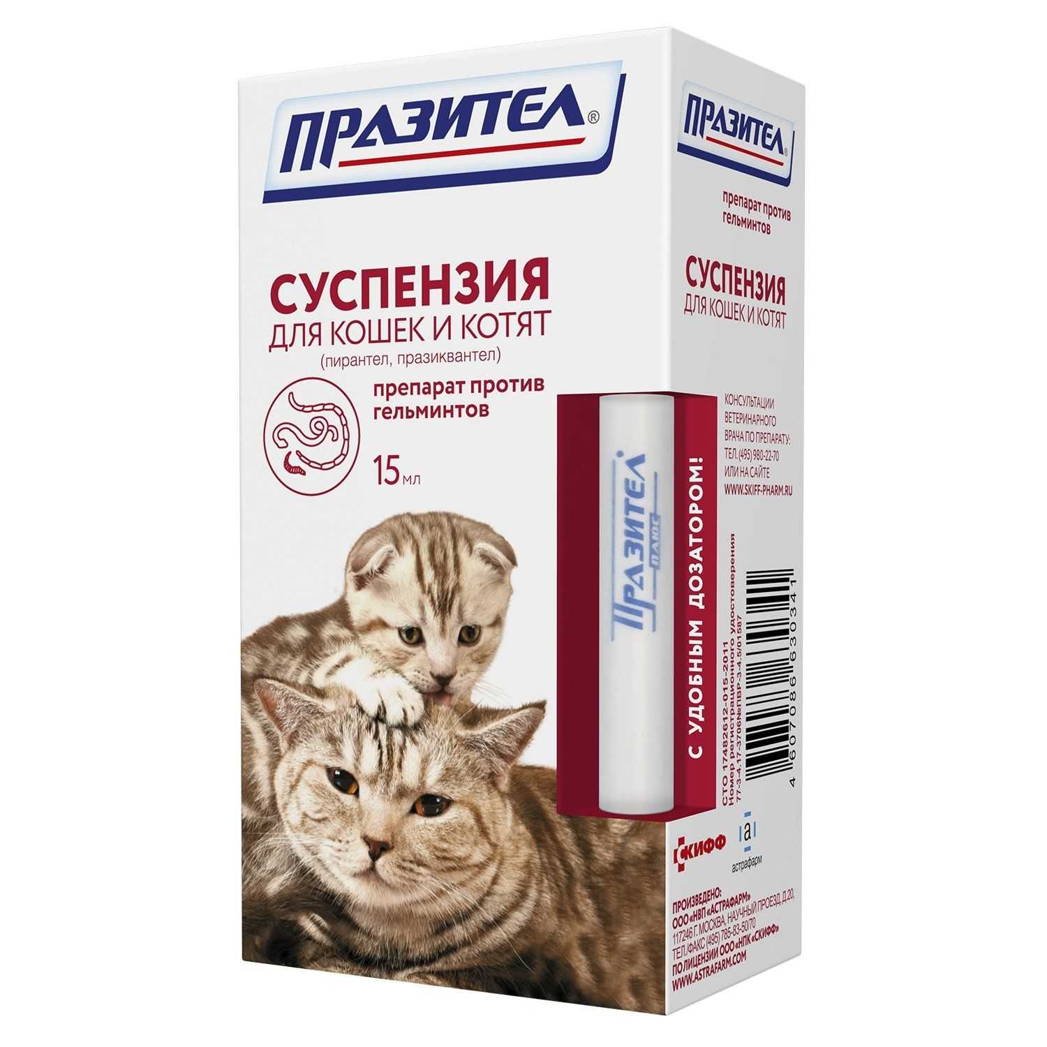 Празител для кошек и котов (таблетки и суспензия): инструкция по применению у взрослых животных и котят, отзывы, аналоги
